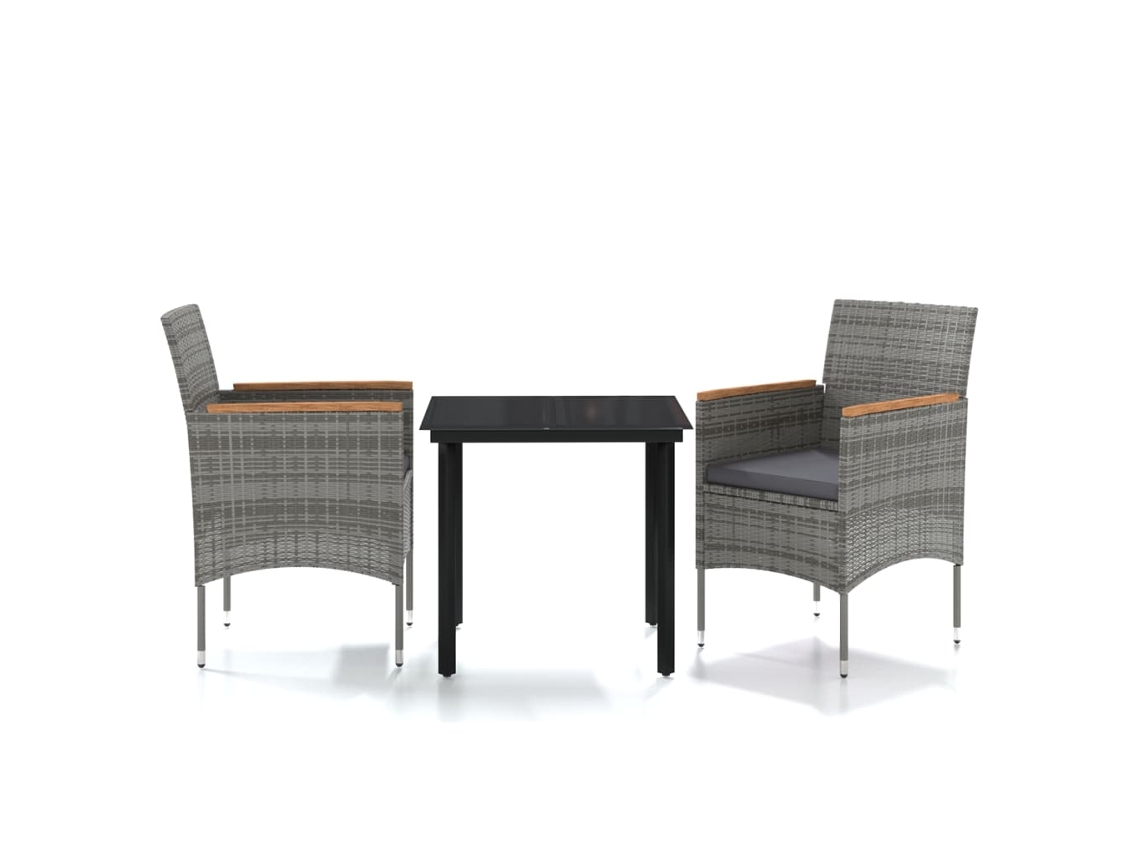 Garden Dining Set, Garden Dining Sets Vidaxl Cinzeto Rattan / Vime (80 Cm Table Length)