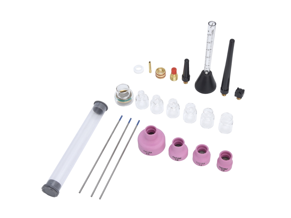 Kit De Bicos Para Maçarico Tig Laxiscreed Com Regulador De Gás E Anel De Vedação De Tungstênio
