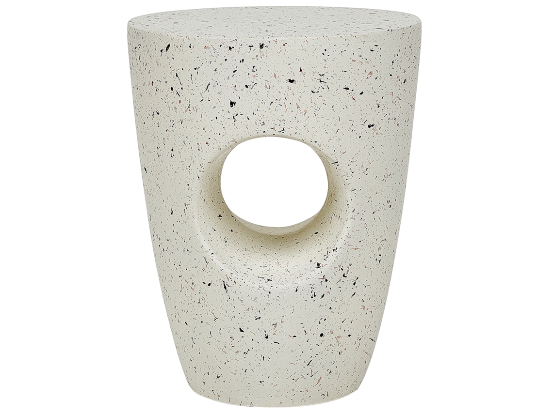 Mesa De Apoio Beliani Edolo De Óxido De Magnésio Branco Creme 37x37x47