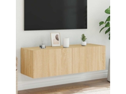 Vidaxl Móvel de Parede P/ Tv C/ Luzes Led 100x35x31 Cm Carvalho Sonoma