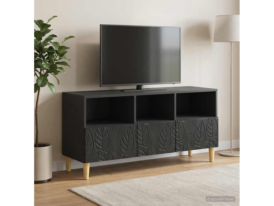 Vidaxl Gabinete Para Tv 102 X 34,5 X 50 Cm Preto Derivados De Madeira
