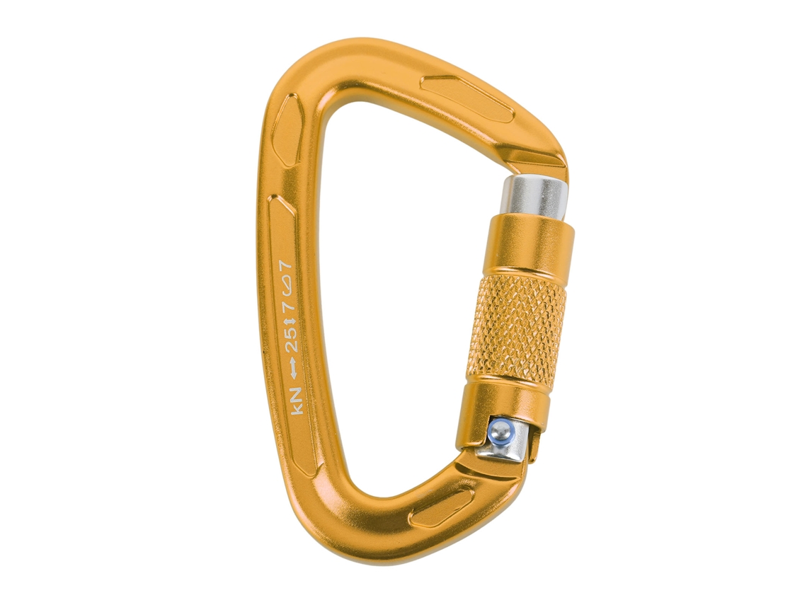 Clip de Escalada Auto bloqueante 25kn Dourado