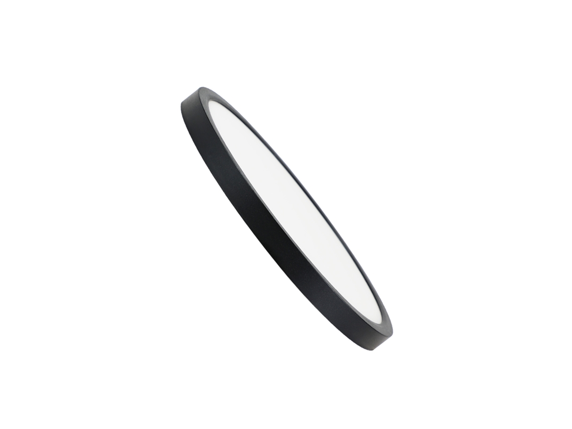 Teto Led Plano 18 Cm 15 W Preto 6000 K Iluminação Contemporânea para Cozinha Corredor Quarto NETTLIFE