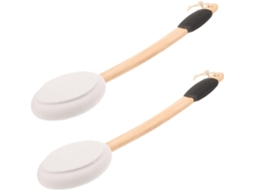 Lurelia Kit De 2 Escovas De Silicone Para Banho De Cuidado Corporal, Cabo Longo, Antiderrapante E Cor Preto