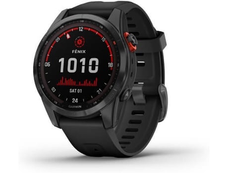 Relógio Desportivo GARMIN Fenix 7S Solar (Bluetooth - Até 14 dias de autonomia com Energia Solar - Preto)