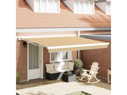 Vidaxl Toldo Retrátil Multicolor 400 × 300 Cm Tecido E Metal