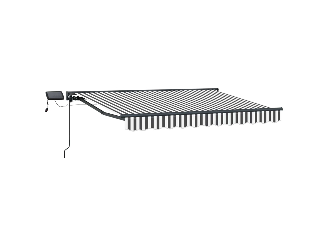 Conjunto 1 Toldo Manual Vidaxl Antracite Alumínio (3 X 2,5 M)