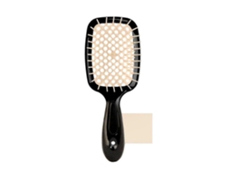 Pente Hexagonal Com Grade, Para Uso Em Cabelos Secos E Molhados, Com Design Vazado E Função De Massagem.