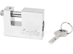 Fechadura de Segurança para Porta Garagem, Fecho Blindado, Cadeado 60 Mm com 1 Chave CHABERLU