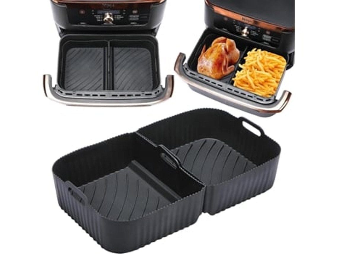 Molde De Silicone Para Fritadeira A Ar Para Ninja Foodi Flexdrawer Af500eu 10,4l, Acessórios Para Fritadeira A Ar Quente Ninja Af500eu 1 × Cfzgmj