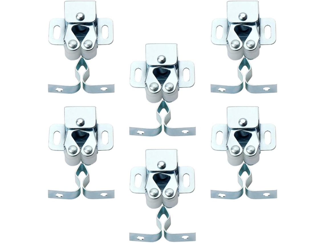 Fenical Conjunto De 6-fechos Esfera Metálicos Com Mola Para Portas Armários E Gabinetes, Móveis Zincados