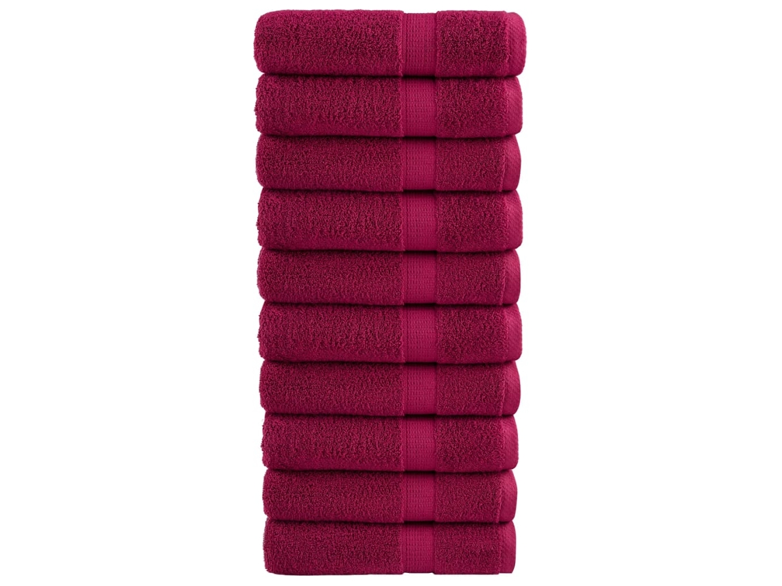 Hand Towel, Hand Towels Vidaxl Vermelho Algodão (50 X 100 Cm)