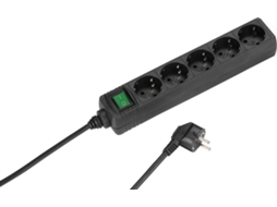Extensão 5T VIVANCO Com Interruptor 1.4M (Preto)