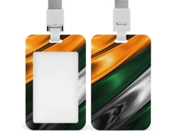 Porta Crachá Metálico Com Padrão, Personalizável, À Va D Água, Protetor Crachá, Descritório Funcional
