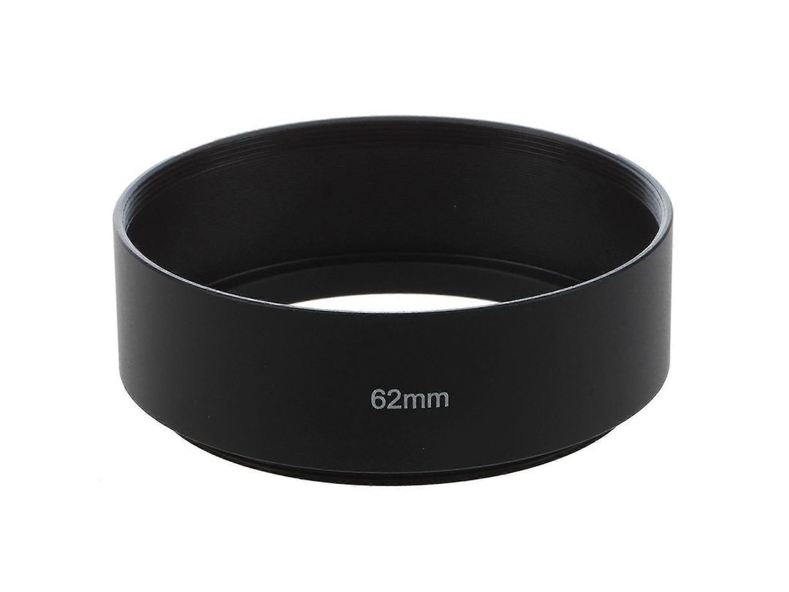 Para-sol de lente metálico com rosca 2026 de 62 mm compatível com câmeras de vídeo digitais.
