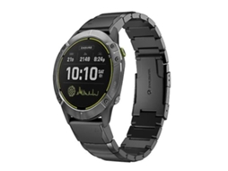 Pulseira De Relógio Lurelia Para Garmin Enduro 26 Mm Tartaruga Shell Aço Inoxidável Preto