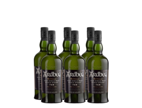 Whisky Ardbeg Ten 10 Ans Caixa De 6 Garrafas 70cl