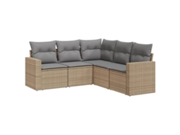Garden Sofa Set, Garden Sofa Sets Vidaxl Bege Rattan / Vime (n/a)