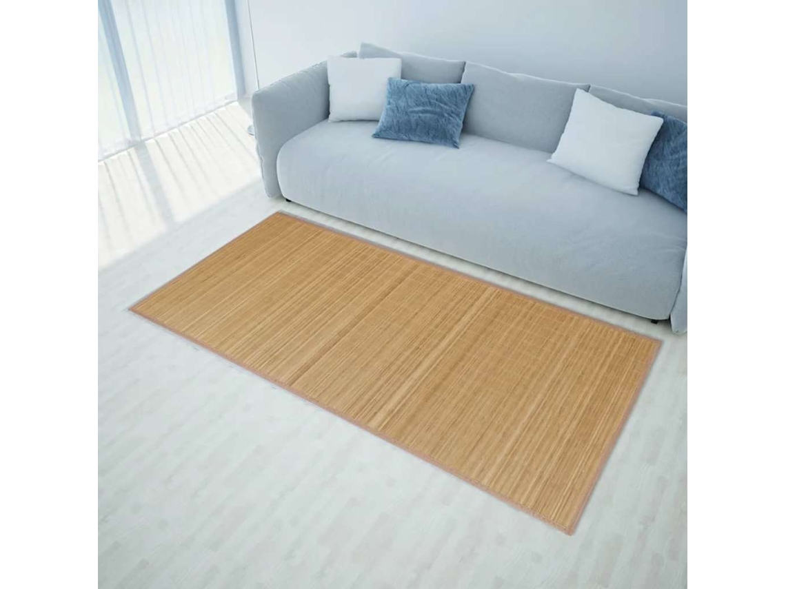 Vidaxl Tapete De Bambu 100x160 Cm Castanho