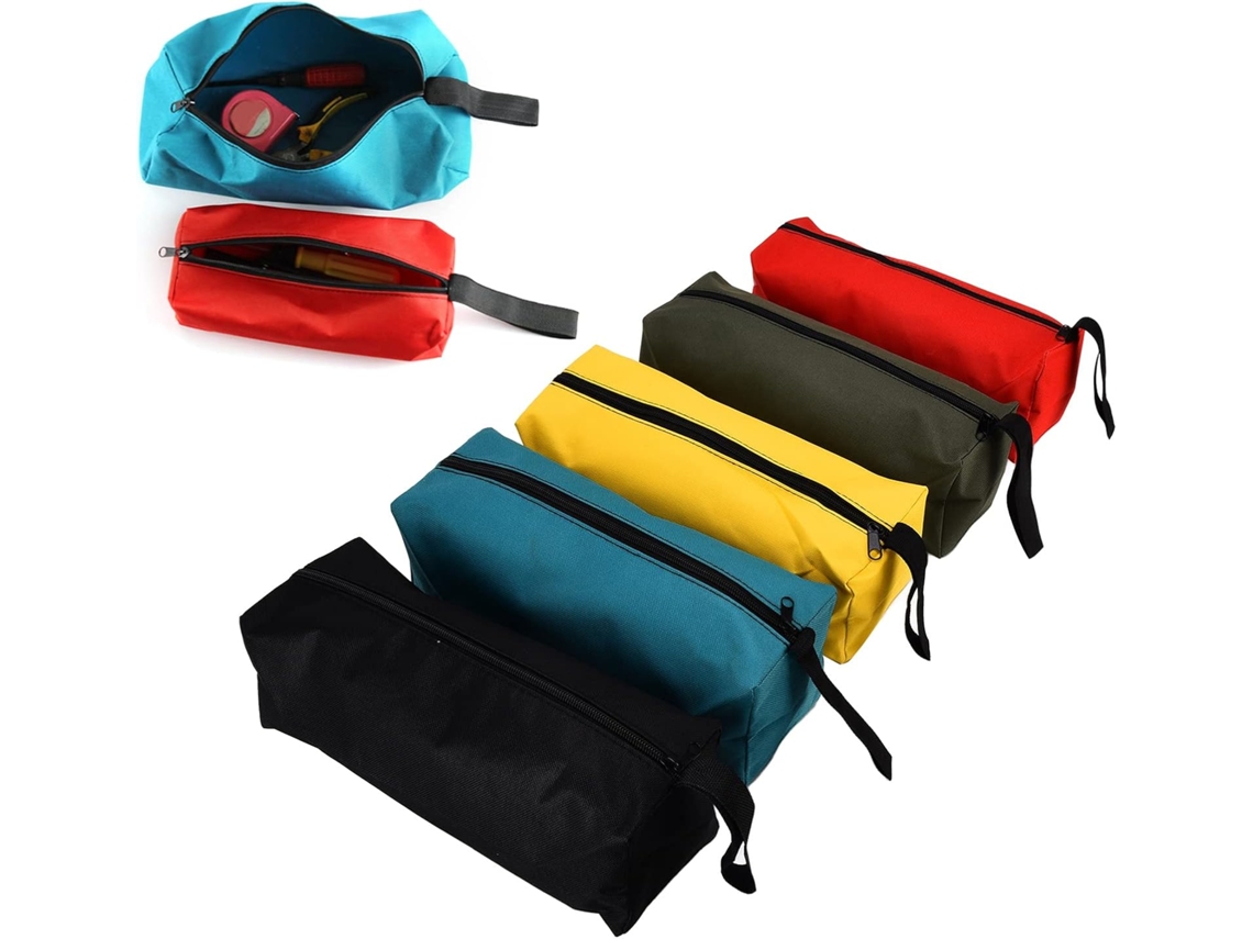 Conjunto de 5 Bolsas para Ferramentas com Zíper, Bolsa Multiuso para Ferramentas, Bolsa de Armazenamento com Abertura