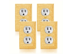 3/4 Peças Capa Para Interruptor De Parede Dourada Brilhante Com Zircôniasvayotoy