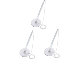 Conjunto De 3 Canetas Mesa Com Corrente, Caneta Elegante Para