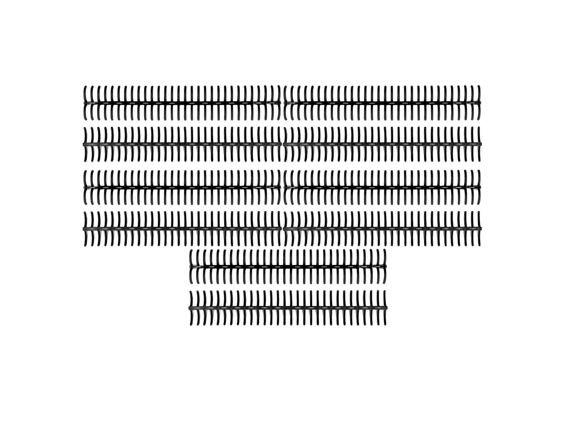 10pcs Espirais de Encadernação Plástica 19mm 30 Anéis para Papel A4 B5 A5 Capacidade 150 Folhas Preto