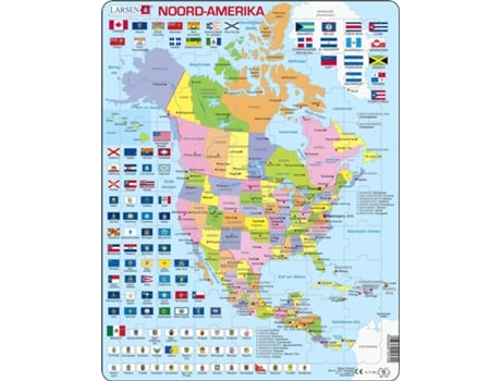 Puzzle LARSEN Maxi La-K17-Nl em Forma de 70 Peças Mapas