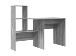 Conjunto 1 Mesa De Engenharia Vidaxl Cinzento Derivados De Madeira (131,5 X 50 X 106,5 Cm)