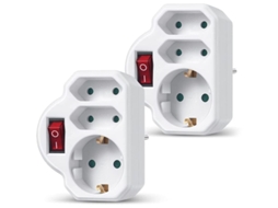 Tomada Elétrica Europeia Com Interruptor, 16a 250v 3500w, Com Extensão E Adaptador Padrão Alemão. Tomada Europeia