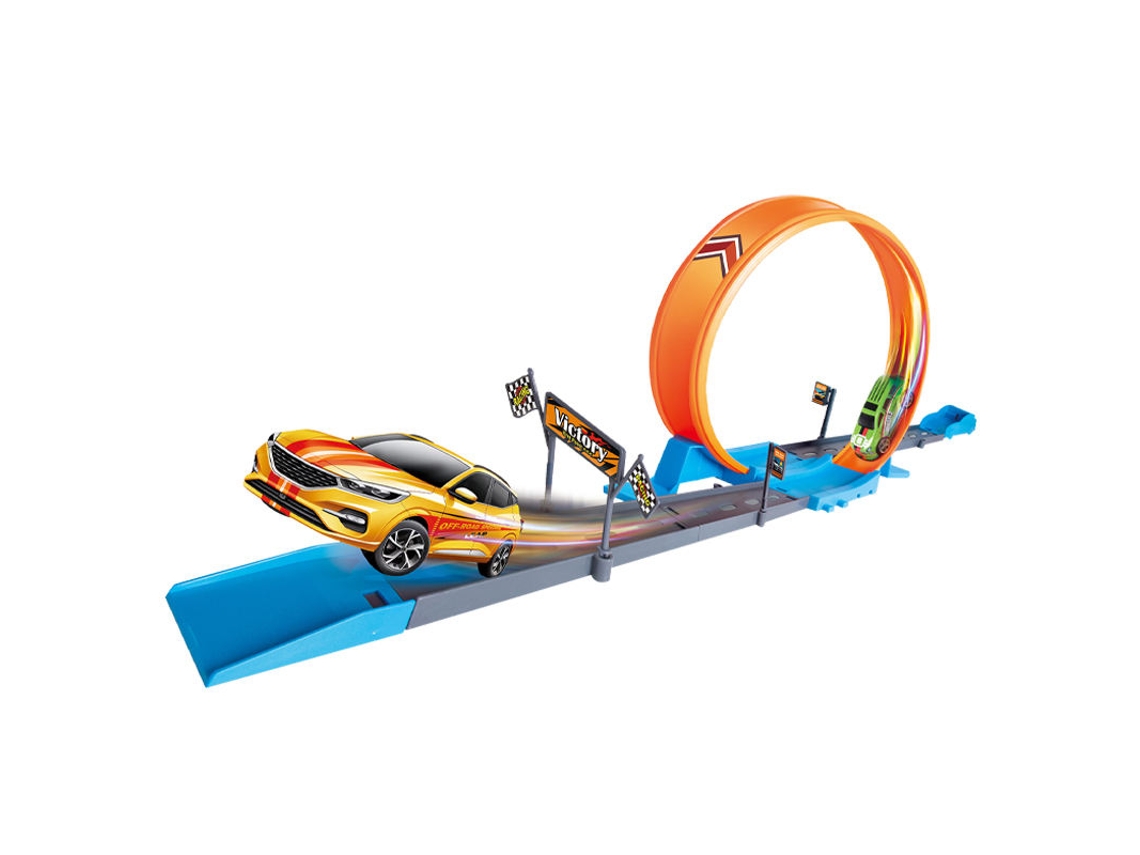 Velocidade Modelo De Carro De Duas Rodas Brinquedo, Pista De Corrida Infantil Diy Montar Kit Ferroviário