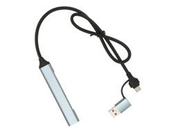 Estação De Acoplamento Usb-c, 4 Portas, Usb 3.0, Tipo C, 5 Gbps, Para Notebook E Periféricos