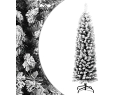 Vidaxl Árvore De Natal Artificial Fina Com Neve 120 Cm Pvc Verde
