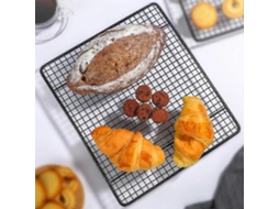 Grelha De Resfriamento Em Aço Inoxidável Para Assar Biscoitos, Costelas E Asas De Frango, Própria Para Forno, 27,5 X 25,5 Cm
