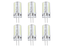 6 Lâmpadas Led G4 Base Bi Pin 5w Lâmpada de Milho Branco Puro 6000 6500k para Iluminação Residencial e Paisagística
