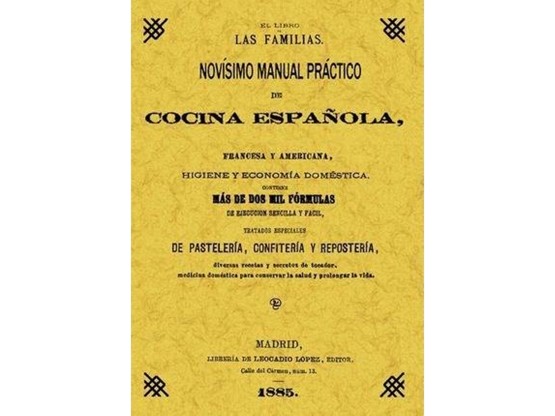 Livro Novísimo, Manual De Cocina Española Y Americana (Espanhol)