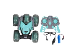 Bj-Stunt Car Com 5 Rodas Controle Remoto 2.4g, Rotação 360 Graus, Brinquedo Para Crianças Azul