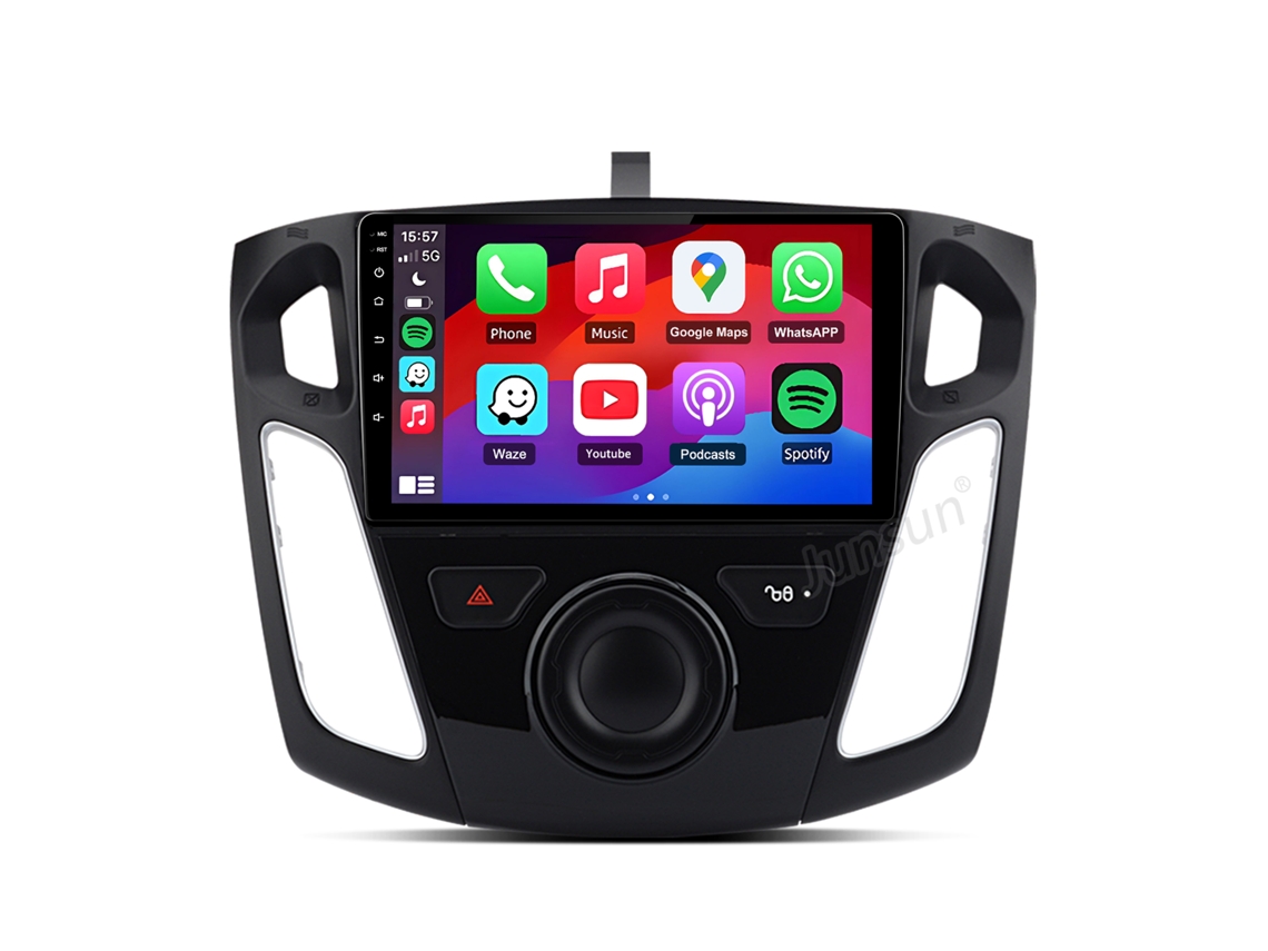 Rádio Automotivo Android 15 Junsun Para Ford Focus 3 (2011-2019) | Auto Carplay | 4gb+64gb | Plug And Play | Gps | Swc