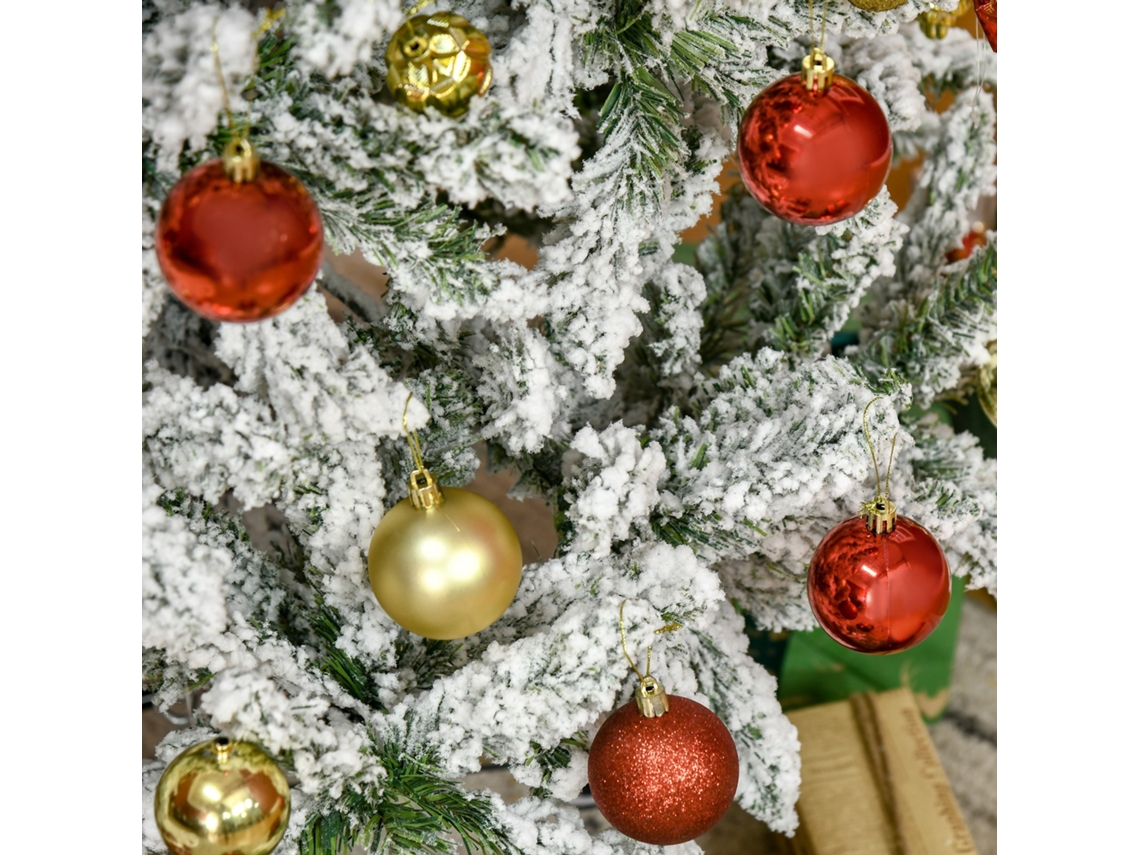 Árvore De Natal Artificial, Em Aço, Plástico, Cor Branco E Verde