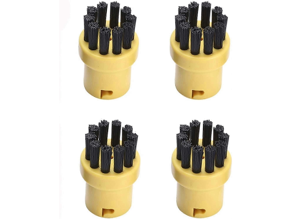 Kit De 4 Escovas De Limpeza Redondas Amarelas
