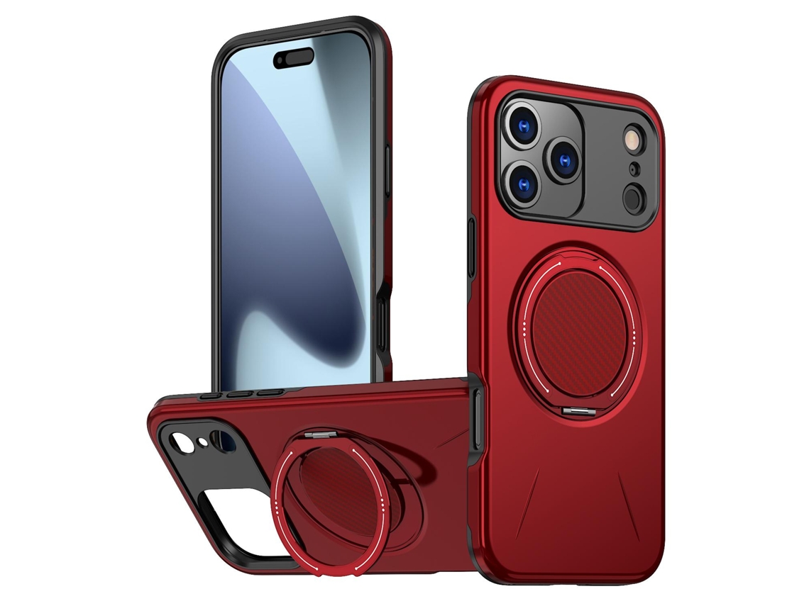Capa Para Iphone 17 Pro Max À Prova De Quedas Com Suporte Magnético Giratório Digitallab (vermelho)
