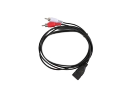 Cabo de Extensão Áudio e Vídeo com Adaptador Conector Usb Fêmea para Rca Macho por AQUAFORGE