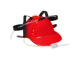 Capacete para festas com suporte para lata e canudo, modelo 2026, ideal para beber cerveja e refrigerante.