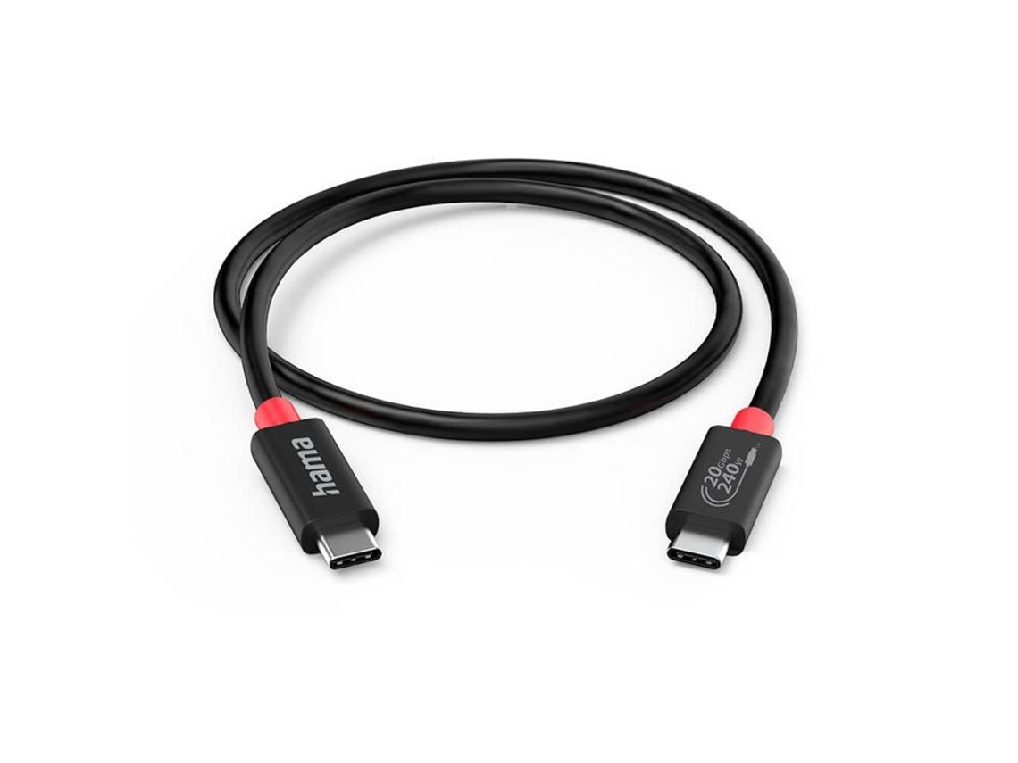 Cabo Usb C Usb 4.0 Gen2 20 Gbit/s 240w 2,0m Preto Hama