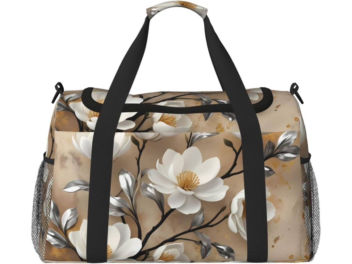 Bolsa de Viagem Compacta e Impermeável Golden Magnolia com Zíper | S/MARCA