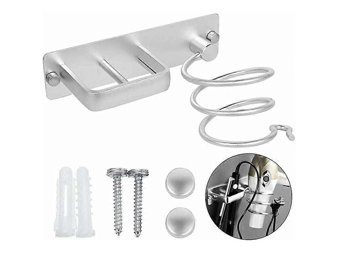 Suporte para Secador de Cabelo, Parede em Alumínio Cabelo com Organizador Cabos Arm Azenamento Secadores GOKOCO