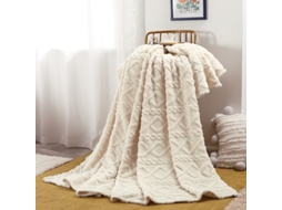 Manta De Tafetá Para Sofá, Cama, Toque Super Suave E Decoração Aconchegante Para O Outono E Inverno.100x150cm Bege Hexinyigjly