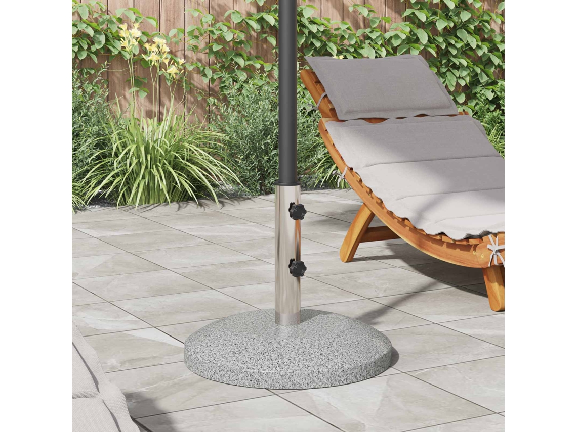 Vidaxl Tubo Da Base De Guarda-sol 0.63 Kg Aço Inoxidável Natural