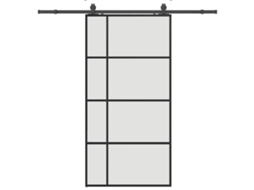 Porta De Correr Vidaxl Preto Vidro