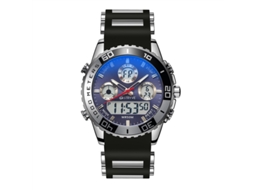 Relógio MDUG esportivo personalizado com alarme, cronógrafo luminoso e à prova d'água (azul)